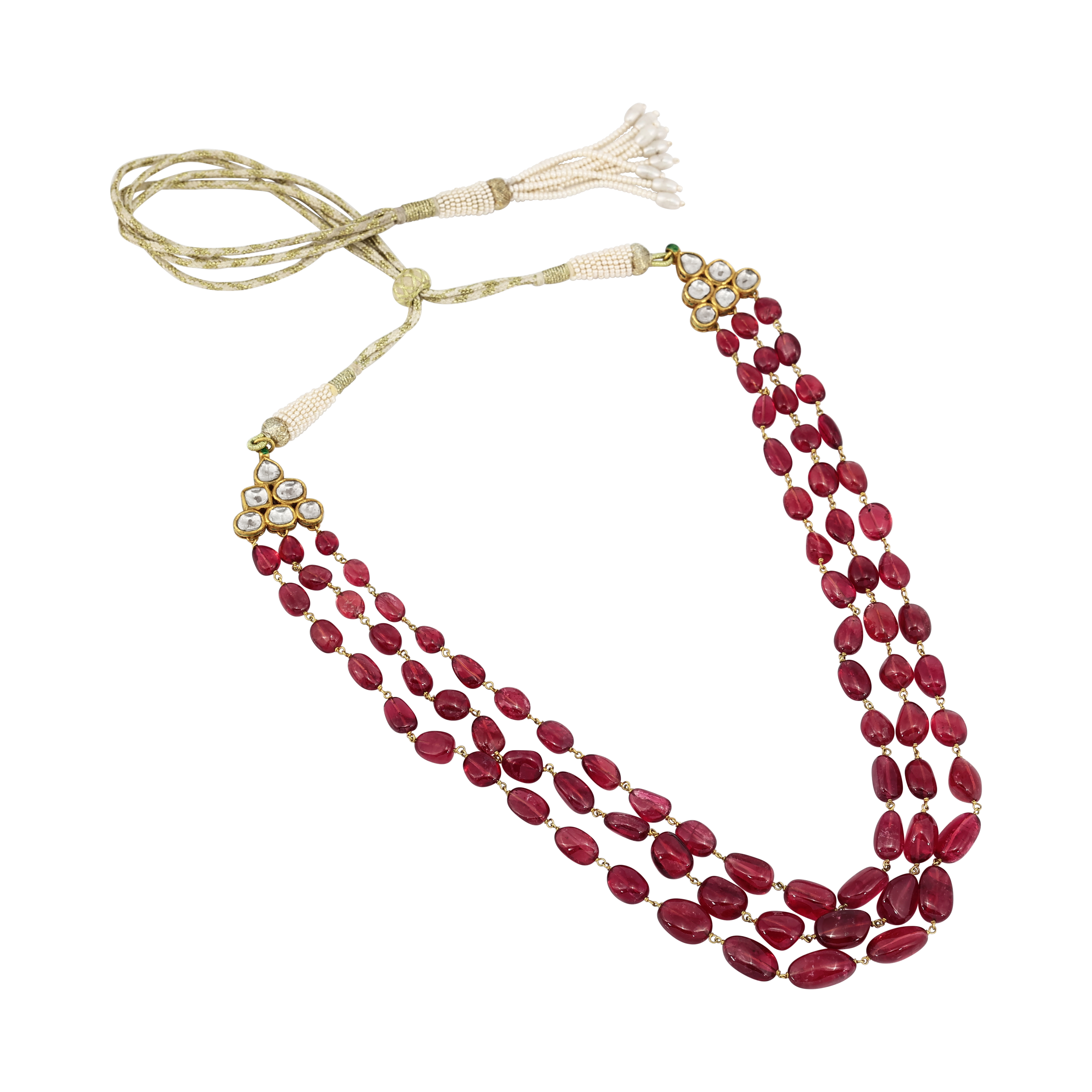 Graduated Ruby Strand Necklace
